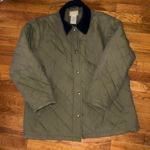 LL Bean Olive Green Quilted Jacket